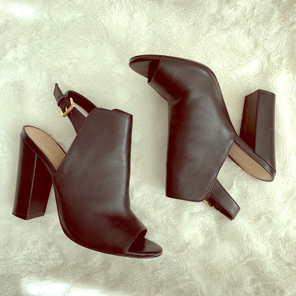 Aldo | Black Open Toe Heel | Size: 9